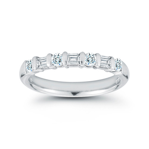 Baguette & Round Diamond Band [1WADX5949]