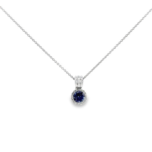 Tanzanite Diamond Pendant Necklace [JNPEN0107]
