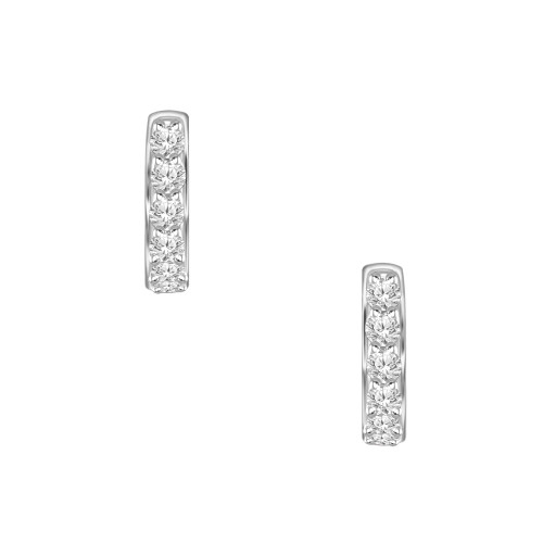 Diamond Huggie Earrings [JEHOP0456]
