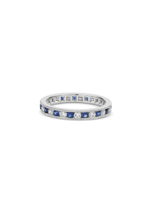 Sapphire and Diamond Eternity Band [JRBND0799]