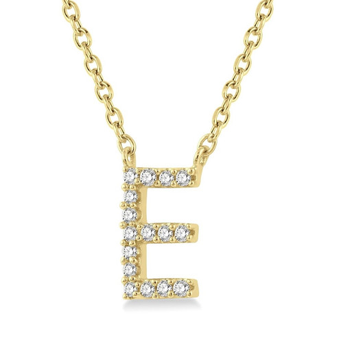 Initial E Diamond Pendant Necklace [JNOTH0425]