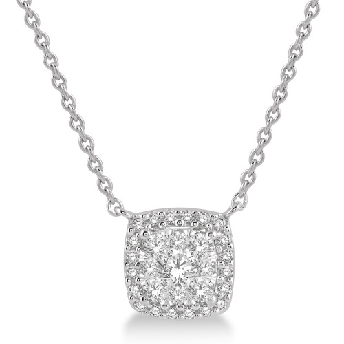 Lovebright Cluster Diamond Pendant Necklace [JNPEN1177]