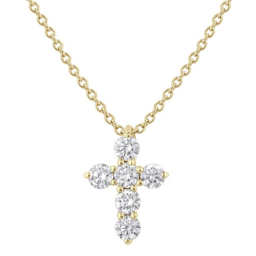 Diamond Cross Pendant Necklace [JNPEN1242]