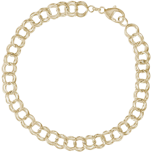 Large Double Link Curb Bracelet [JBOTH0738]