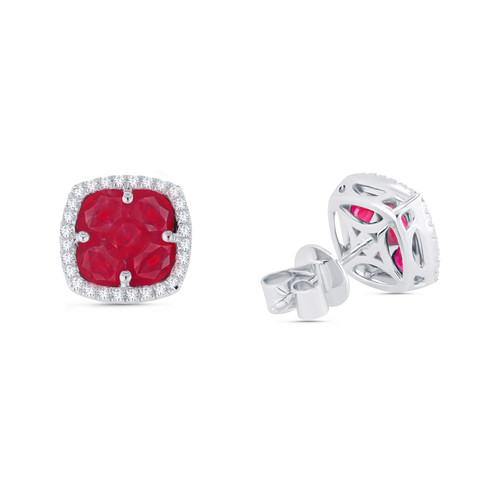 Ruby and Diamond Stud Earrings [JESTD0640]