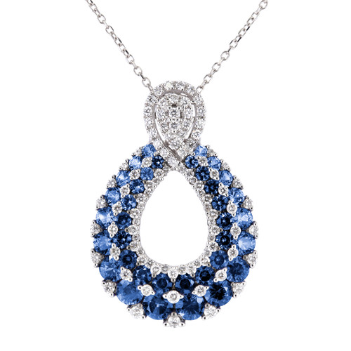 Sapphire and Diamond Pendant Necklace [JNPEN1110]