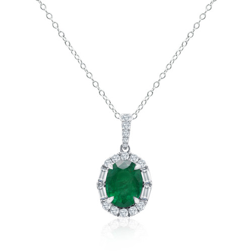 Emerald and Diamond Pendant Necklace [JNPEN1144]