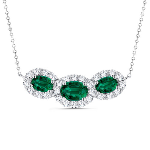 Emerald and Diamond Pendant Necklace [JNPEN1147]