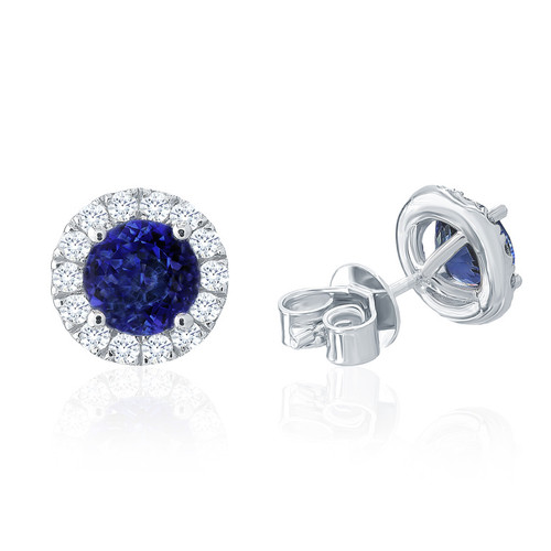 Sapphire and Diamond Stud Earrings [JESTD0611]