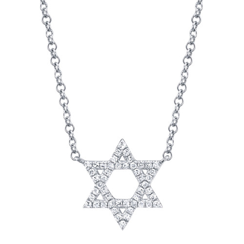 Diamond Star Of David Pendant Necklace [JNPEN0998]