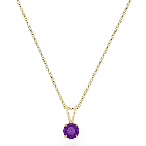 Amethyst Pendant Necklace [JNPEN0571]