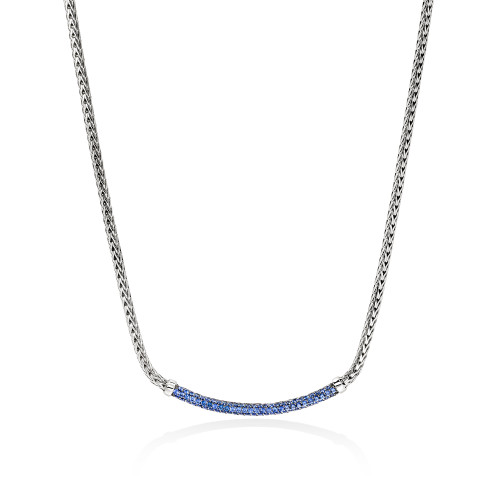 Essentials Pave Blue Sapphire Necklace [JNOTH1025]