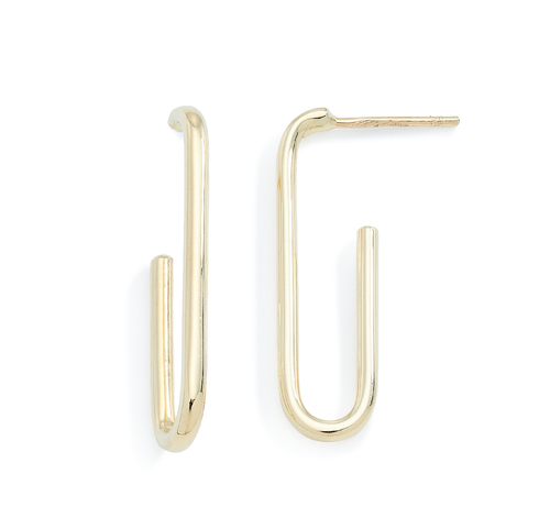 Paperclip Hoop Earrings [JEHOP0046]