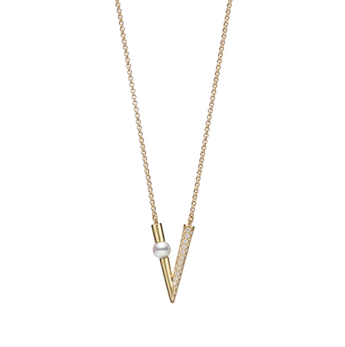 V Code Akoya Cultured Pearl Necklace [JNPEN1285]