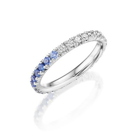 Diamonds and Sapphires Eternity Band [JRBND0998]