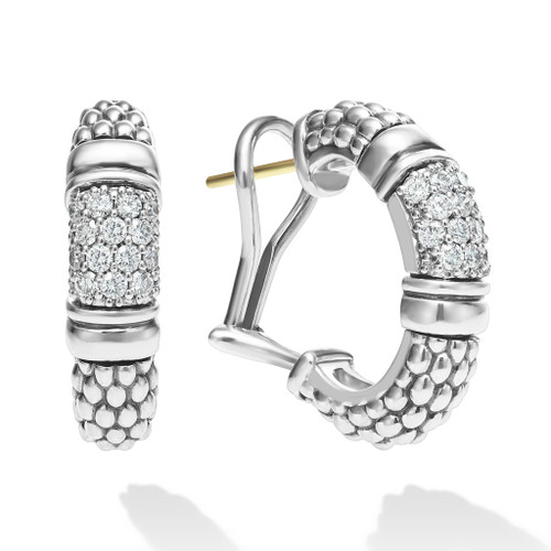 Caviar Diamond Hoop Earrings [JEHOP0617]