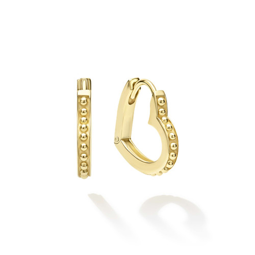 Caviar Heart Huggie Earrings [JEHOP0624]