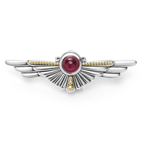 Anthem Rhodolite Garnet Wing Pin [JAPNB0091]