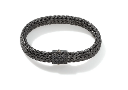 Icon Flat chain with Black Sapphire Bracelet [JBOTH1466]