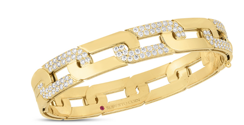 Navarra Diamond Alternating Link Bangle [JBBAC0251]