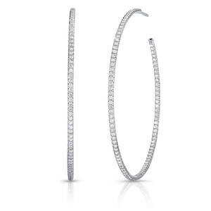 Perfect Diamond Hoop Earrings [1EAHP0100]