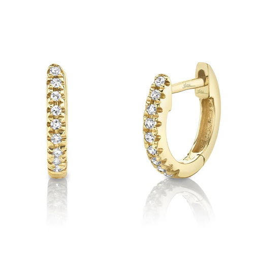 Diamond Huggie Earrings [JEHOP0695]