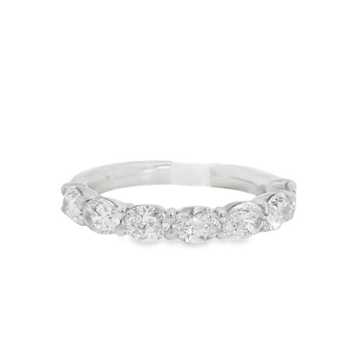 Oval Diamond Seven Stone Band Ring, 1.48 [JRBND1033]