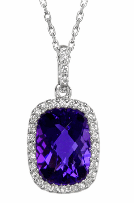 Amethyst Pendant Necklace [2DGMD0479]