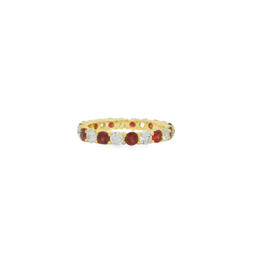 Estate Ruby and Diamond Eternity Band Ring [1WRDX0306]