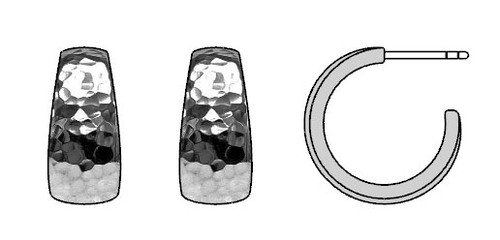 Classico Hammered Hoop Earrings [JEHOP0644]