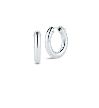 18k White Gold Hoop Earrings [JEHOP0780]