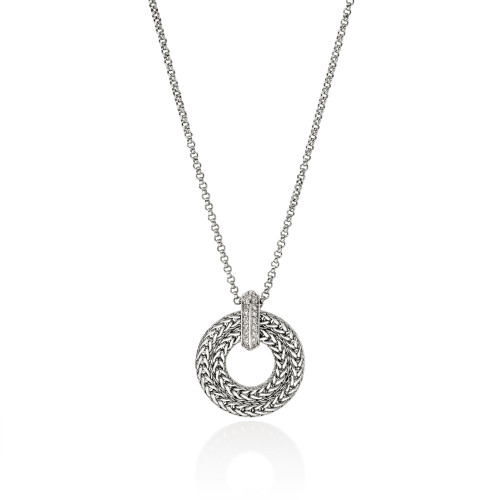 Icon Diamond Pave Pendant Necklace [JNPEN1322]