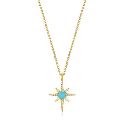 Starburst Necklace with Turquoise  [JNPEN1631]