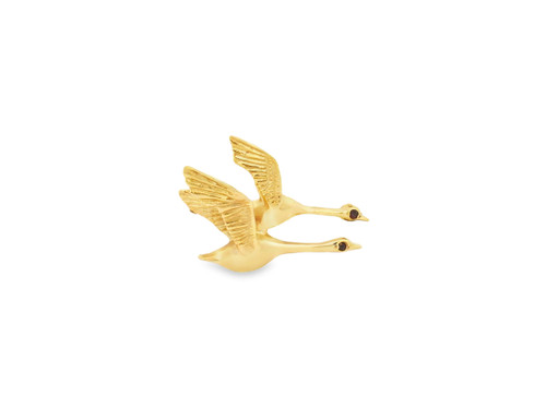 Estate Double Goose Brooch [JAPNB0179]