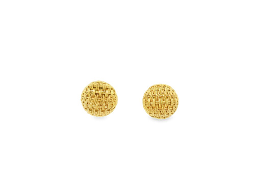 Estate Woven Rope Button Earrings [JESTD0922]