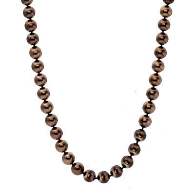 Chocolate Tahitian Pearl Necklace [2CPSN0319]