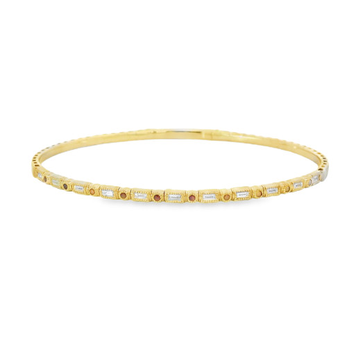 Ruby and Diamond Flex Bangle Bracelet [JBBAC1225]