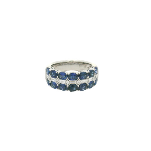 Sapphire and Diamond Wide Band Ring [JROTH2326]