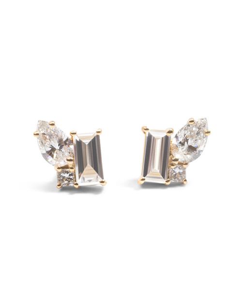 Trellis Diamond Stud Earrings [JESTD0952]