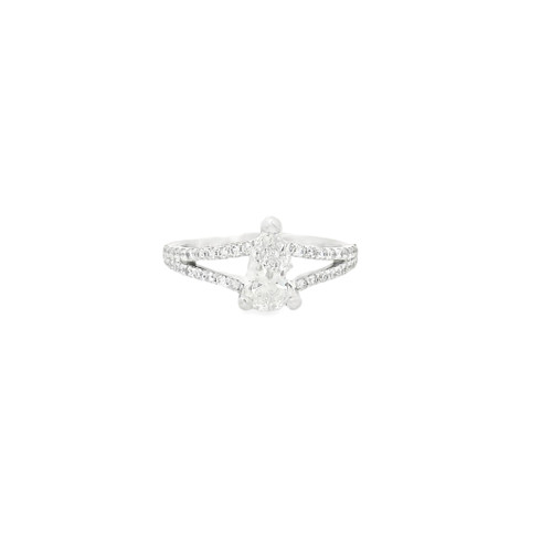 Split Shank Pear Diamond Ring [JRENG0494]