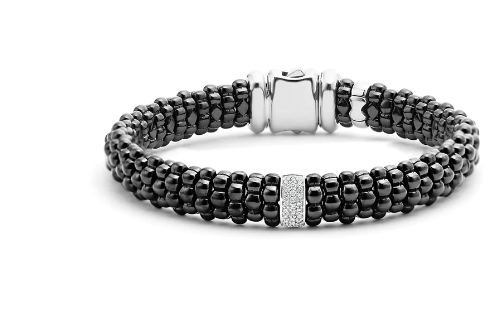 Single Station Ceramic Diamond Bracelet  [JBOTH0969]