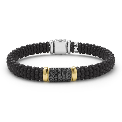 Two-Tone Matte Black Ceramic Black Diamond Bracelet [JBOTH1555]