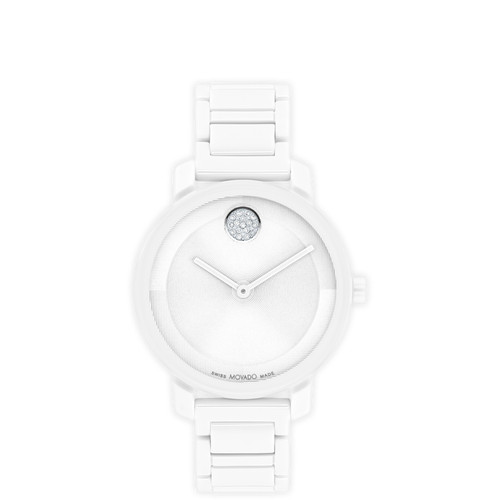 White Ceramic Ladies Watch [TPWAT2407]