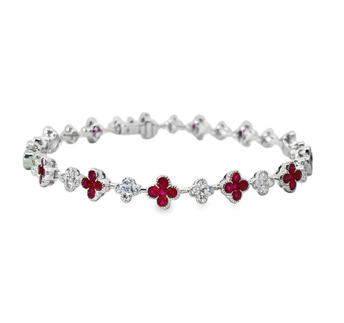 Ruby Quatrefoil Bracelet [JBOTH1585]