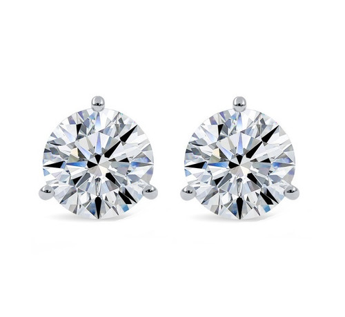 Diamond Solitaire Stud Earrings, 2.03 [JESSD0562]