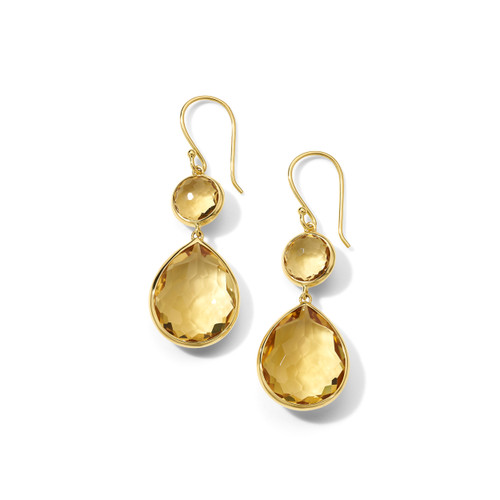 Citrine Snowman Drop Earrings [JEOTH1599]
