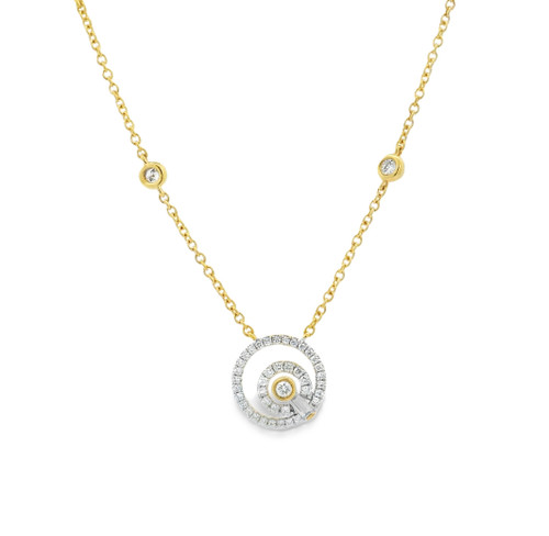 Open Circle Diamond Pendant Necklace [JNPEN2009]