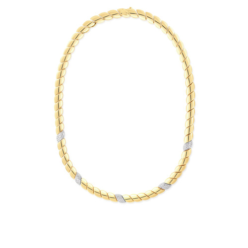 San Marco Textured Diamond Necklace [JNOTH1333]