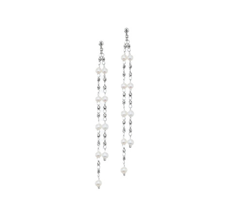 Double Drop Pearl Earrings [JEOTH1673]
