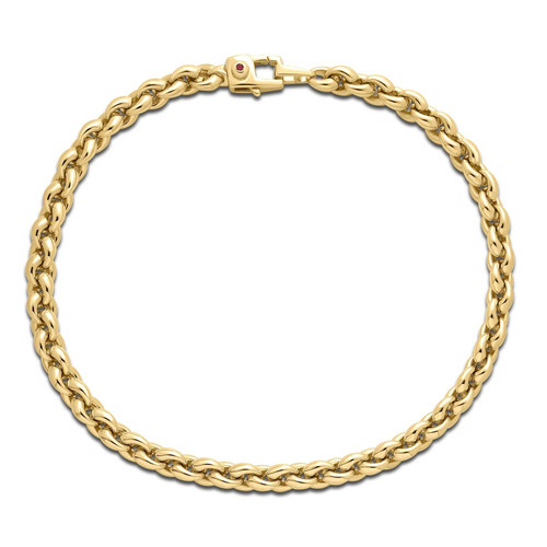 Contoured Round Link Chain Bracelet [JBOTH2415]
